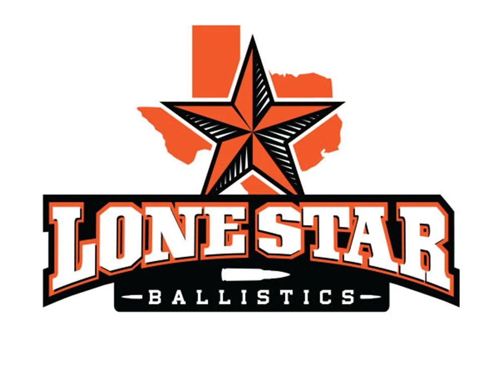 Lone Star Ballistics final logo by Dogs of Design – strong, military-themed branding for high-performance ammo