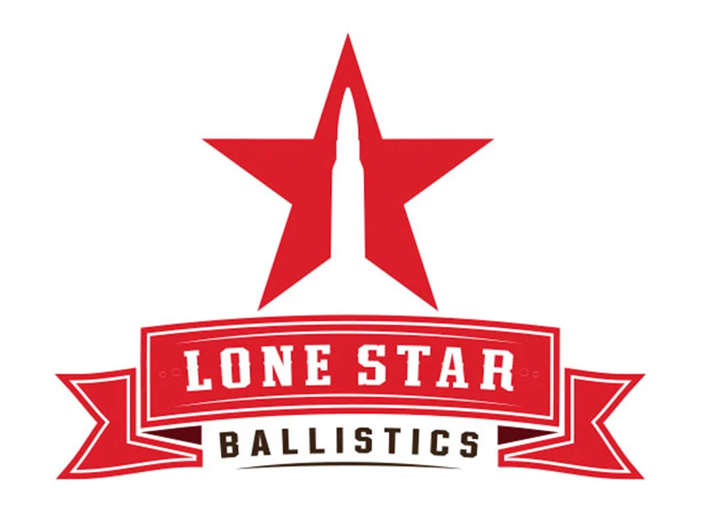 Logo design for Lone Star Ballistics by Dogs of Design – rugged identity for firearms and ballistics brand