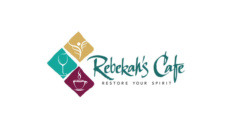 Rebekah’s Cafe final logo by dogsofdesign – charming, rustic logo design for neighborhood coffee shop